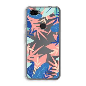 CaseCompany Tropisch: Google Pixel 3a Transparant Hoesje