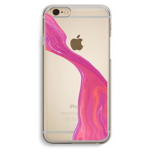 CaseCompany Paarse stroom: iPhone 6 / 6S Transparant Hoesje