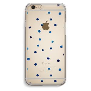 CaseCompany Blauwe stippen: iPhone 6 / 6S Transparant Hoesje