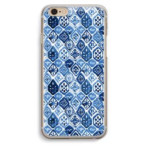 CaseCompany Blauw motief: iPhone 6 / 6S Transparant Hoesje