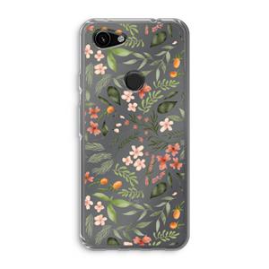 CaseCompany Sweet little flowers: Google Pixel 3a Transparant Hoesje
