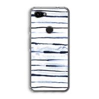 CaseCompany Ink Stripes: Google Pixel 3a Transparant Hoesje