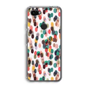 CaseCompany Tropical Dots: Google Pixel 3a Transparant Hoesje