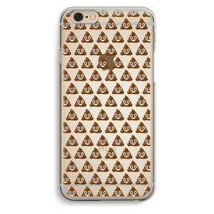 CaseCompany Poop emoji: iPhone 6 / 6S Transparant Hoesje
