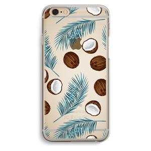 CaseCompany Kokosnoot roze: iPhone 6 / 6S Transparant Hoesje