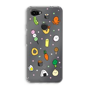 CaseCompany Happy bento friends: Google Pixel 3a Transparant Hoesje