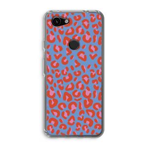 CaseCompany Leopard blue: Google Pixel 3a Transparant Hoesje