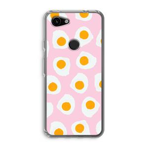 CaseCompany Dancing eggs: Google Pixel 3a Transparant Hoesje