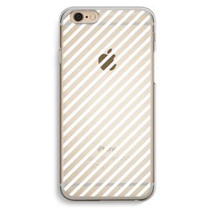 CaseCompany Strepen zwart-wit: iPhone 6 / 6S Transparant Hoesje