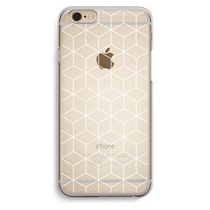 CaseCompany Zwart-witte kubussen: iPhone 6 / 6S Transparant Hoesje