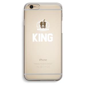 CaseCompany King zwart: iPhone 6 / 6S Transparant Hoesje