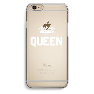 CaseCompany Queen zwart: iPhone 6 / 6S Transparant Hoesje
