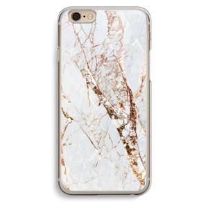 CaseCompany Goud marmer: iPhone 6 / 6S Transparant Hoesje