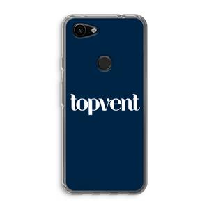 CaseCompany Topvent Navy: Google Pixel 3a Transparant Hoesje