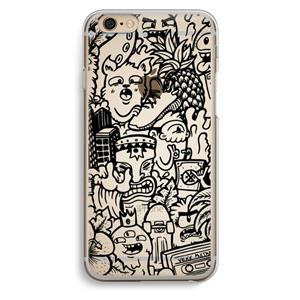 CaseCompany Vexx Black Mixtape: iPhone 6 / 6S Transparant Hoesje