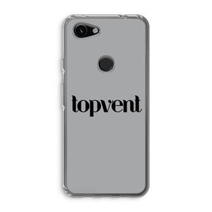 CaseCompany Topvent Grijs Zwart: Google Pixel 3a Transparant Hoesje
