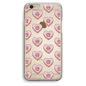 CaseCompany Chicks before dicks: iPhone 6 / 6S Transparant Hoesje