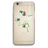 CaseCompany Hang In There: iPhone 6 / 6S Transparant Hoesje