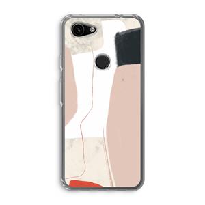CaseCompany Lava: Google Pixel 3a Transparant Hoesje