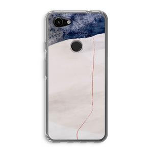 CaseCompany Stone White: Google Pixel 3a Transparant Hoesje