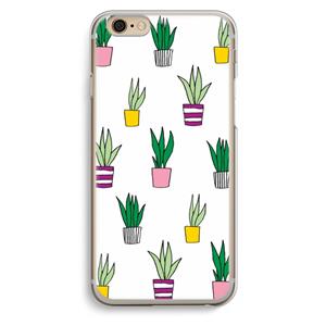 CaseCompany Sanseveria: iPhone 6 / 6S Transparant Hoesje