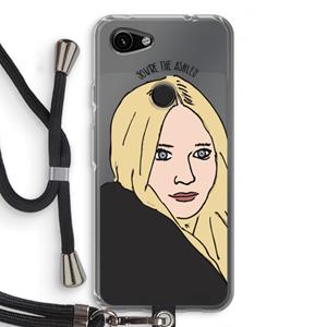 CaseCompany Ashley: Pixel 3a Transparant Hoesje met koord