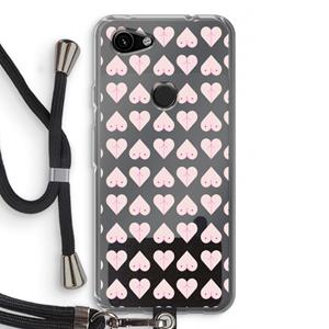 CaseCompany Ass 'n Titties: Pixel 3a Transparant Hoesje met koord