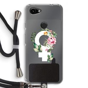 CaseCompany Venus: Pixel 3a Transparant Hoesje met koord