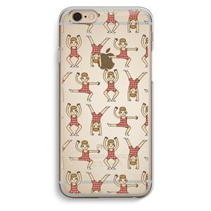 CaseCompany Gymboys: iPhone 6 / 6S Transparant Hoesje