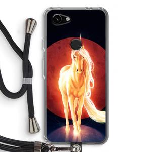 CaseCompany Last Unicorn: Pixel 3a Transparant Hoesje met koord