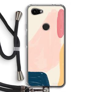 CaseCompany Saturday Flow: Pixel 3a Transparant Hoesje met koord