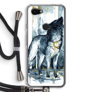 CaseCompany Bleeding Soul: Pixel 3a Transparant Hoesje met koord