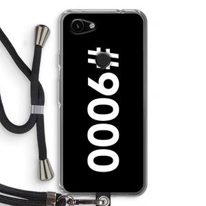 CaseCompany 9000: Pixel 3a Transparant Hoesje met koord