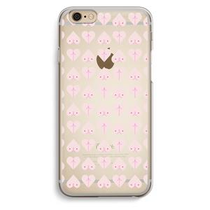 CaseCompany Ass 'n Titties: iPhone 6 / 6S Transparant Hoesje