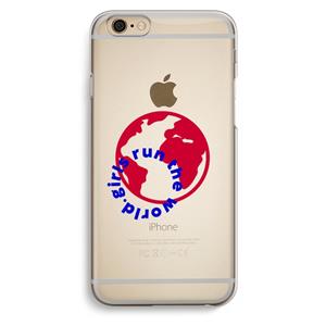 CaseCompany Run The World: iPhone 6 / 6S Transparant Hoesje