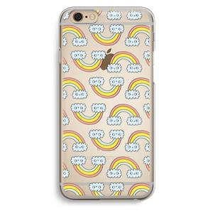 CaseCompany Regenboog: iPhone 6 / 6S Transparant Hoesje