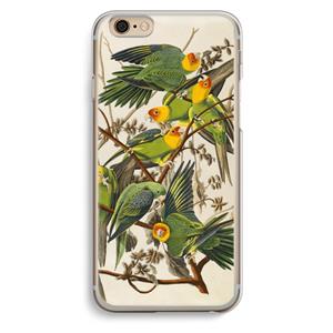 CaseCompany Carolinaparkiet: iPhone 6 / 6S Transparant Hoesje