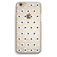 CaseCompany Eyes pattern: iPhone 6 / 6S Transparant Hoesje