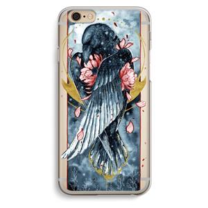 CaseCompany Golden Raven: iPhone 6 / 6S Transparant Hoesje