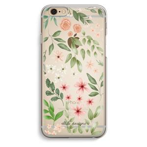 CaseCompany Botanical sweet flower heaven: iPhone 6 / 6S Transparant Hoesje