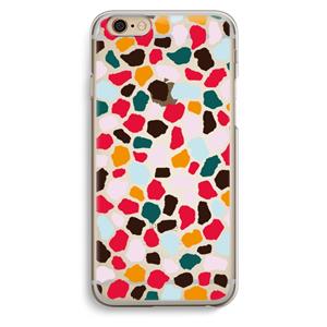 CaseCompany Colored Giraffe: iPhone 6 / 6S Transparant Hoesje