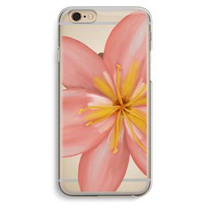 CaseCompany Pink Ellila Flower: iPhone 6 / 6S Transparant Hoesje