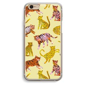 CaseCompany Cute Tigers and Leopards: iPhone 6 / 6S Transparant Hoesje