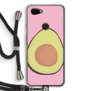 CaseCompany Avocado: Pixel 3a Transparant Hoesje met koord
