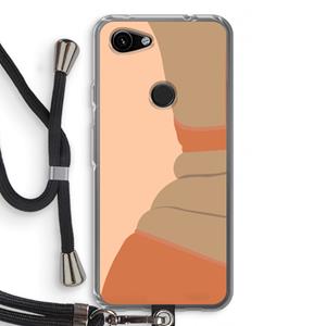 CaseCompany Bikini: Pixel 3a Transparant Hoesje met koord