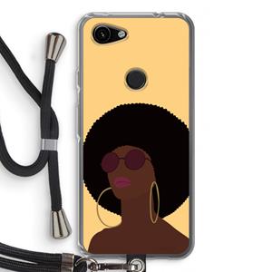 CaseCompany Golden hour: Pixel 3a Transparant Hoesje met koord