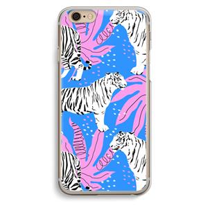 CaseCompany Tijger: iPhone 6 / 6S Transparant Hoesje