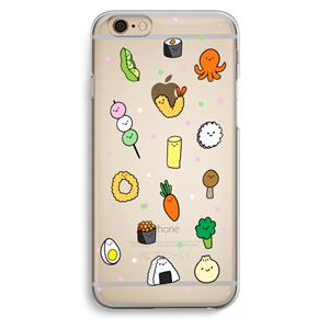 CaseCompany Happy bento friends: iPhone 6 / 6S Transparant Hoesje