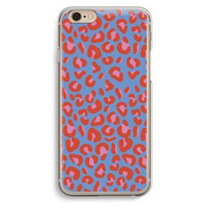 CaseCompany Leopard blue: iPhone 6 / 6S Transparant Hoesje