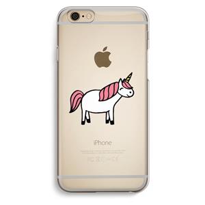 CaseCompany Eenhoorn: iPhone 6 / 6S Transparant Hoesje